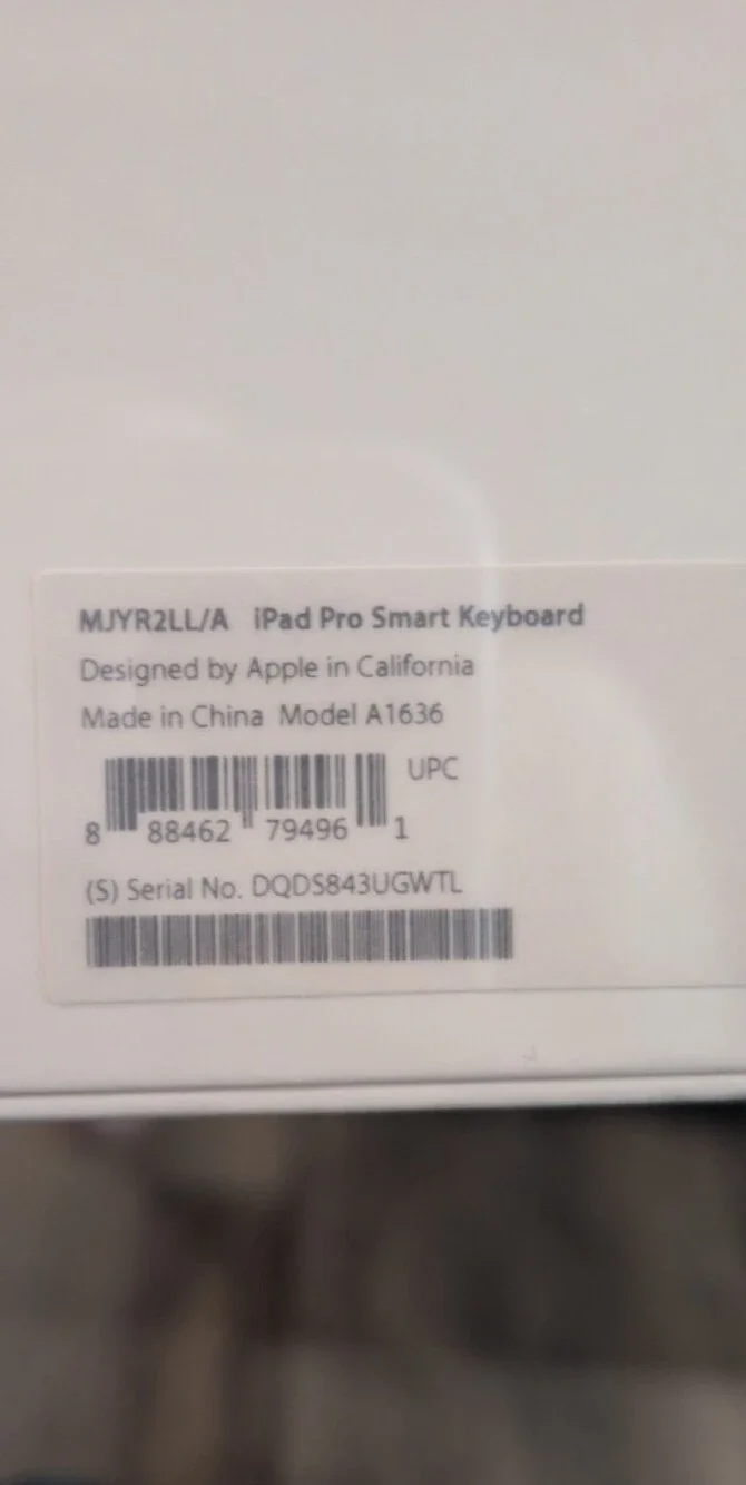 Apple Smart Keyboard 12.9 iPad Pro 1st 2nd Gen A1636 NIB NWT Factory Sealed